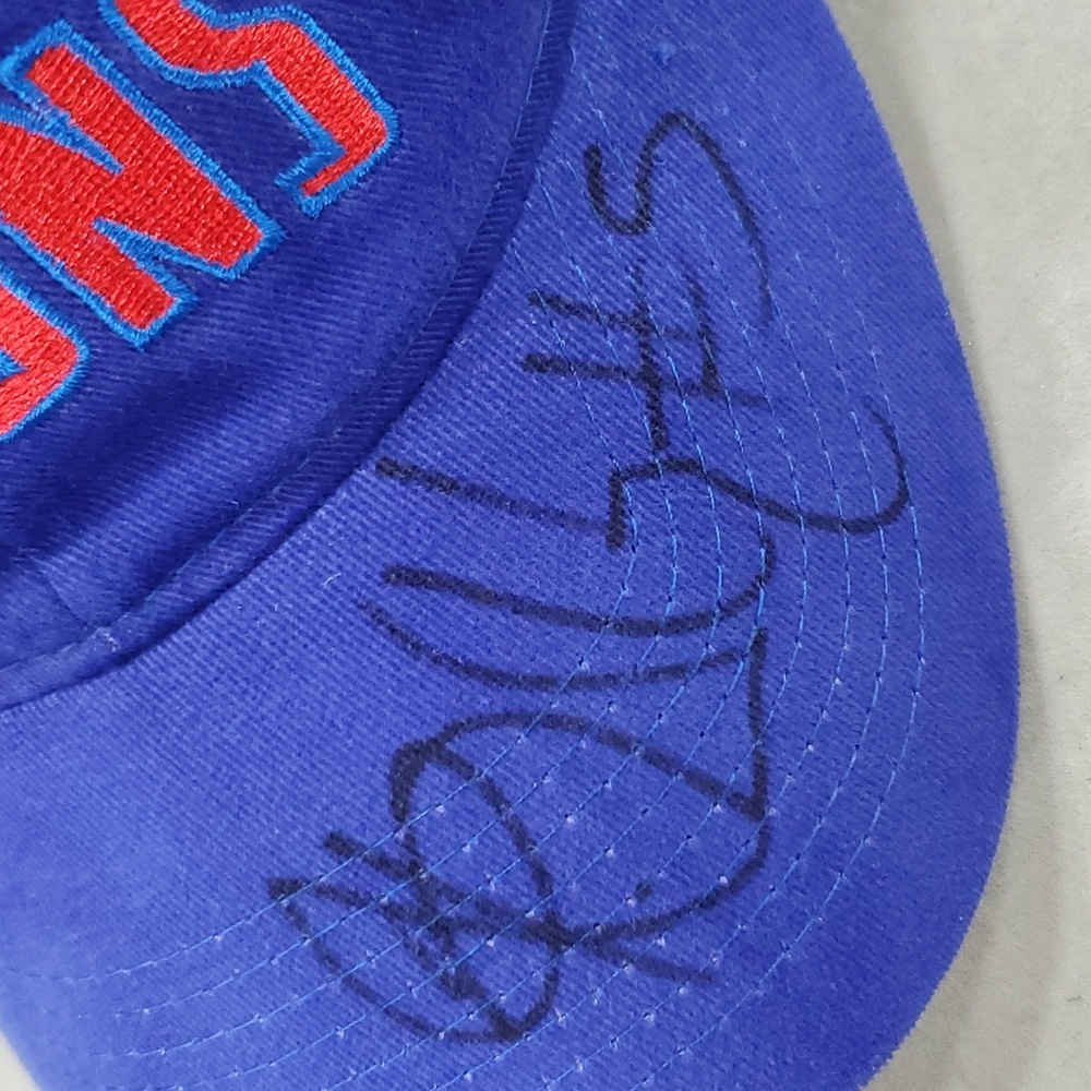 Detroit Pistons hat ball cap royal blue snap back embroidered signed number 5 - Picture 6 of 9